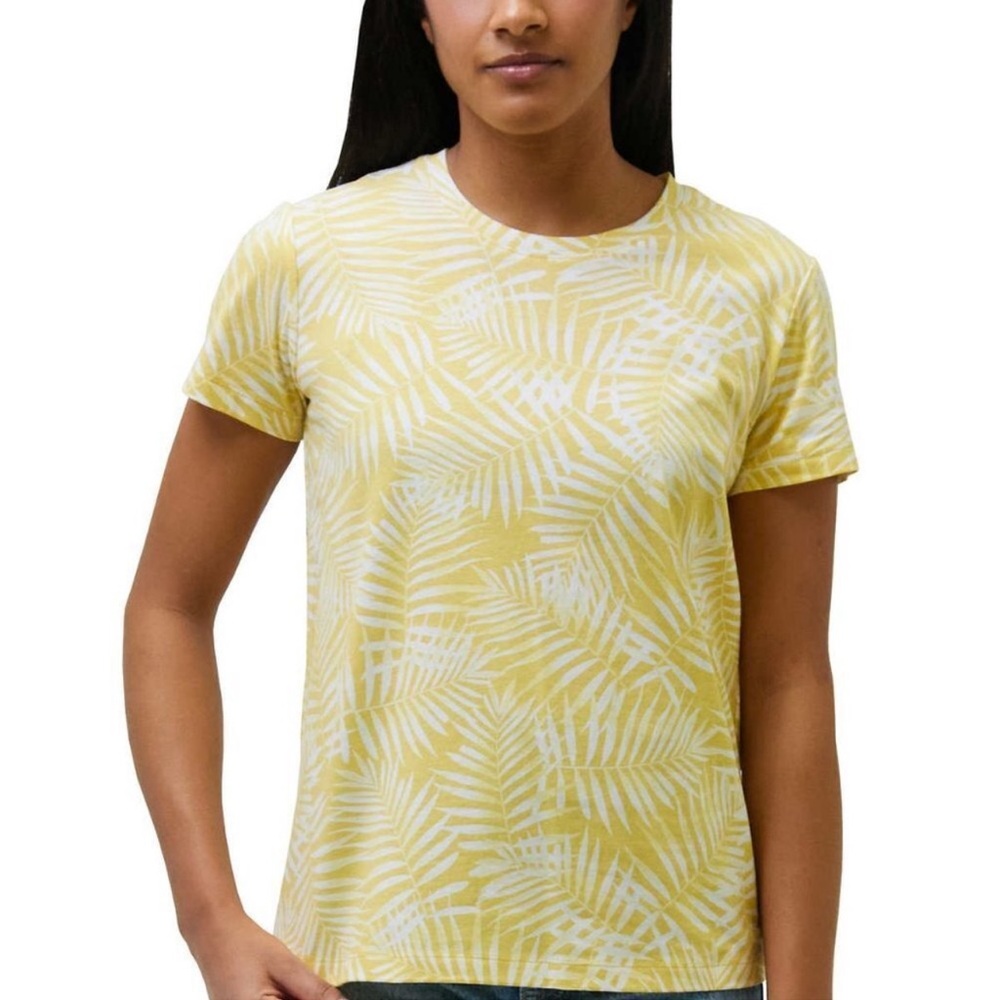 XXL: Ecothreads Organic Cotton Top in Yellow and White